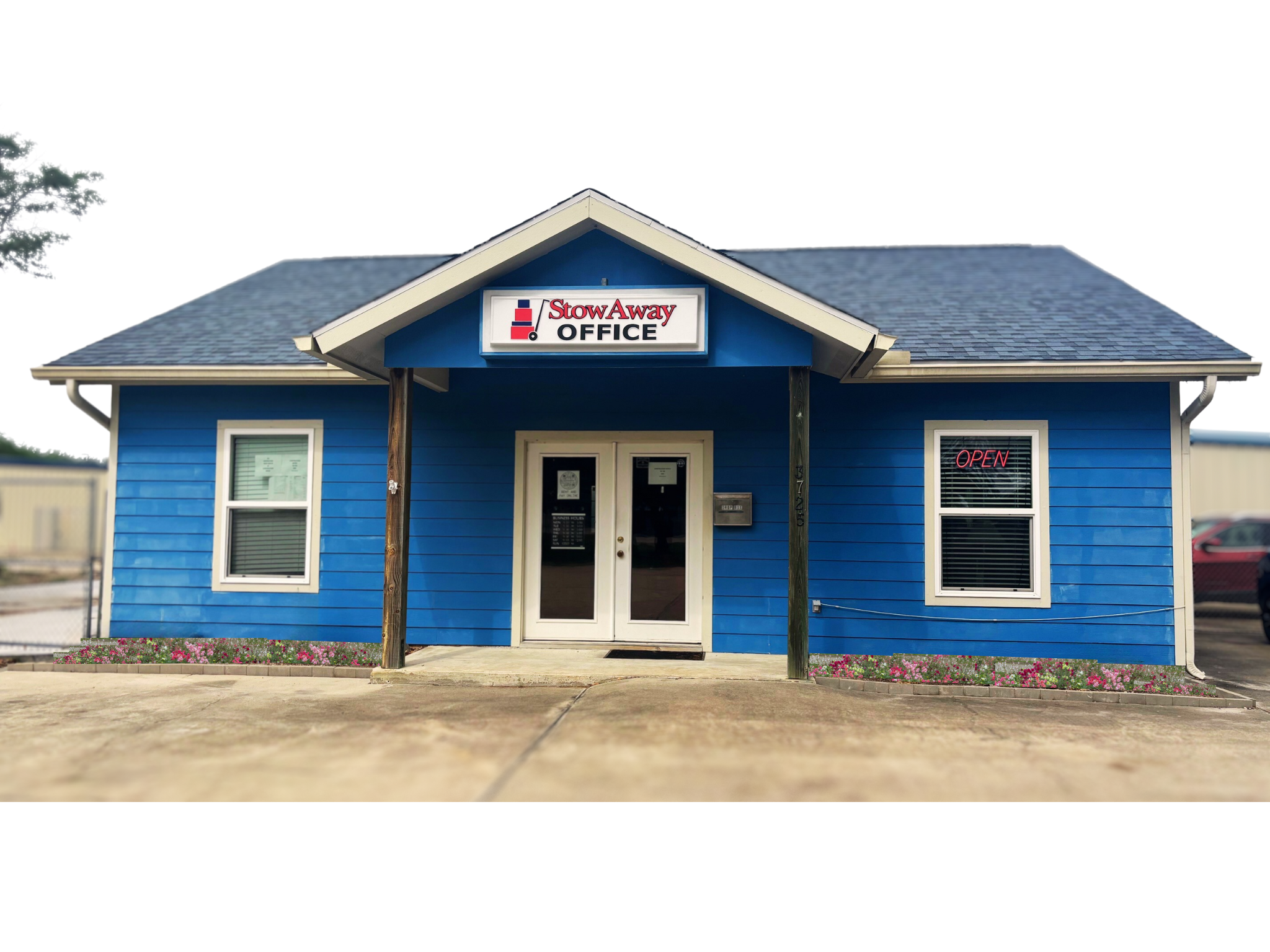 Front view of StowAway Climate Controlled Storage office in Fulton near Rockport, TX